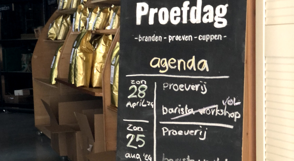 Nog een paar koffieproefdag plaatsen voor zondag 28 april